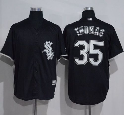 White Sox #35 Frank Thomas Black New Cool Base Stitched MLB Jersey